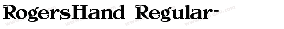 RogersHand Regular字体转换